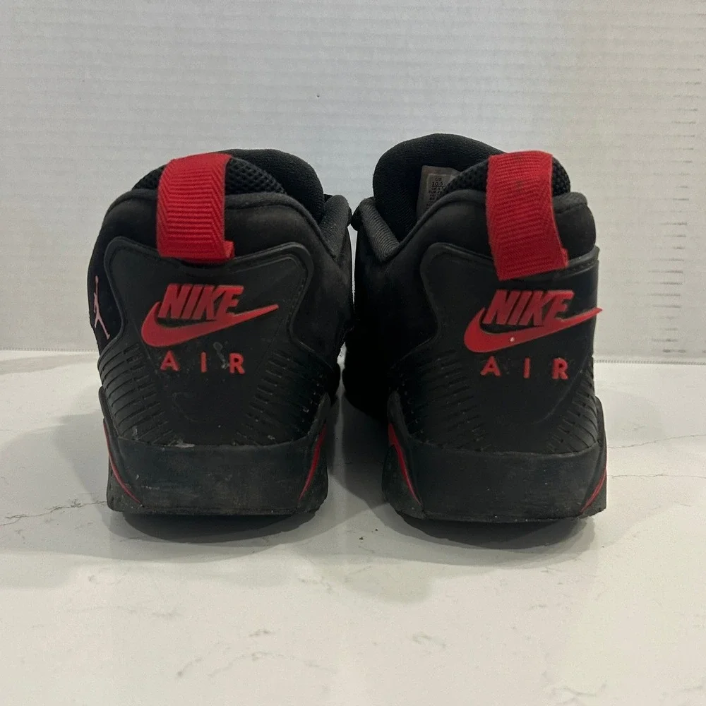 Jordan Flight Origin 4 Basketball Shoes Mens 10.5 Black Red Sneakers HQ3950-006